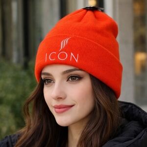 AJM “ICON” Hi-Visibility Beanie – Neon Orange